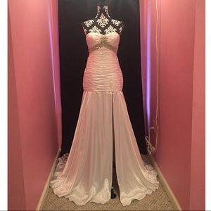 Landa Designs White Formal Pageant Prom Dress Sz 6